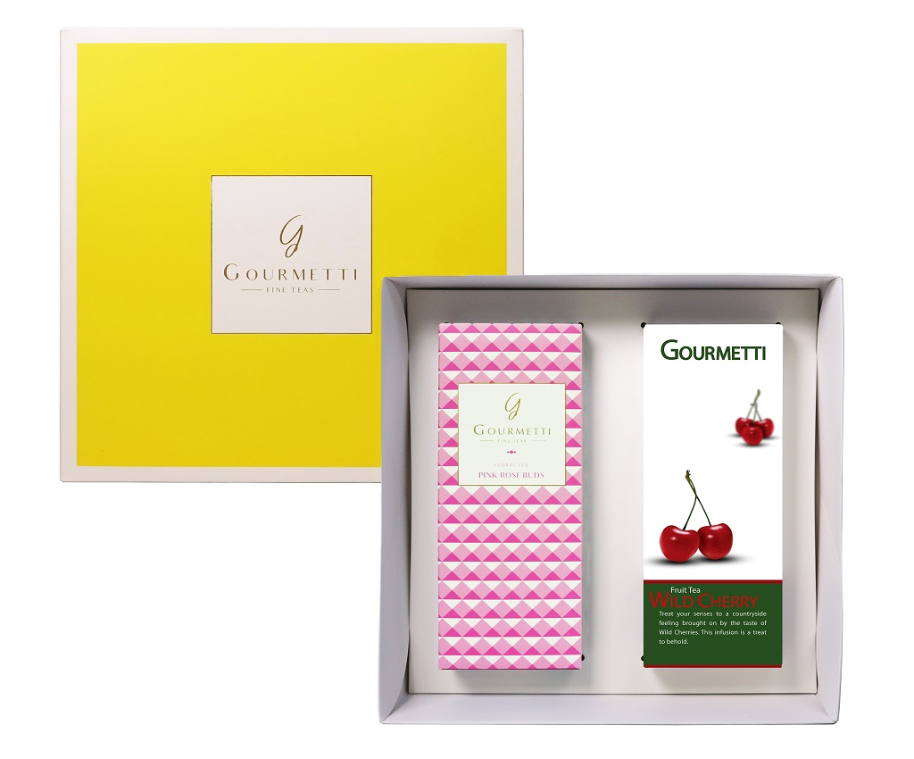 Gift Set with 2 Teas (Pink Rose and Wild Cherry)